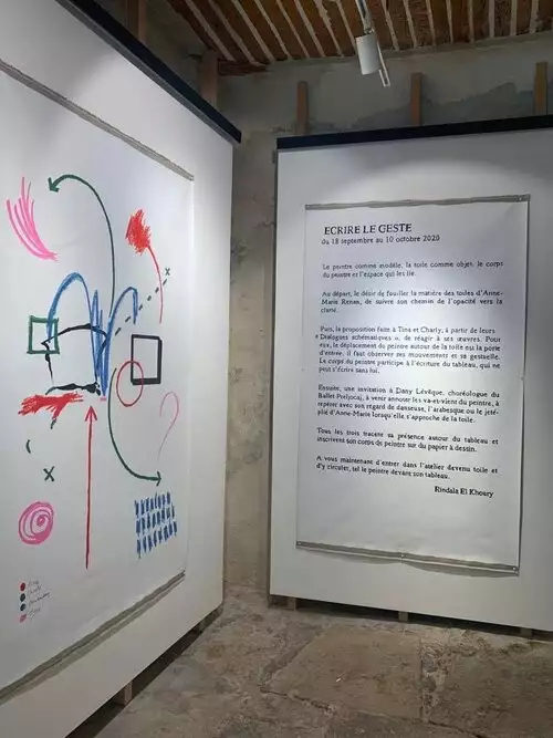Anne-Marie Renan Ecrire le geste Curated by Arts vivants in Anne-Marie Renan's art studio, Aix-en-Provence September 2020 ecrire-le-geste-6